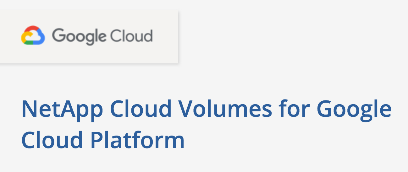 NetApp Brings Cloud Volumes to Google Cloud - Gestalt IT